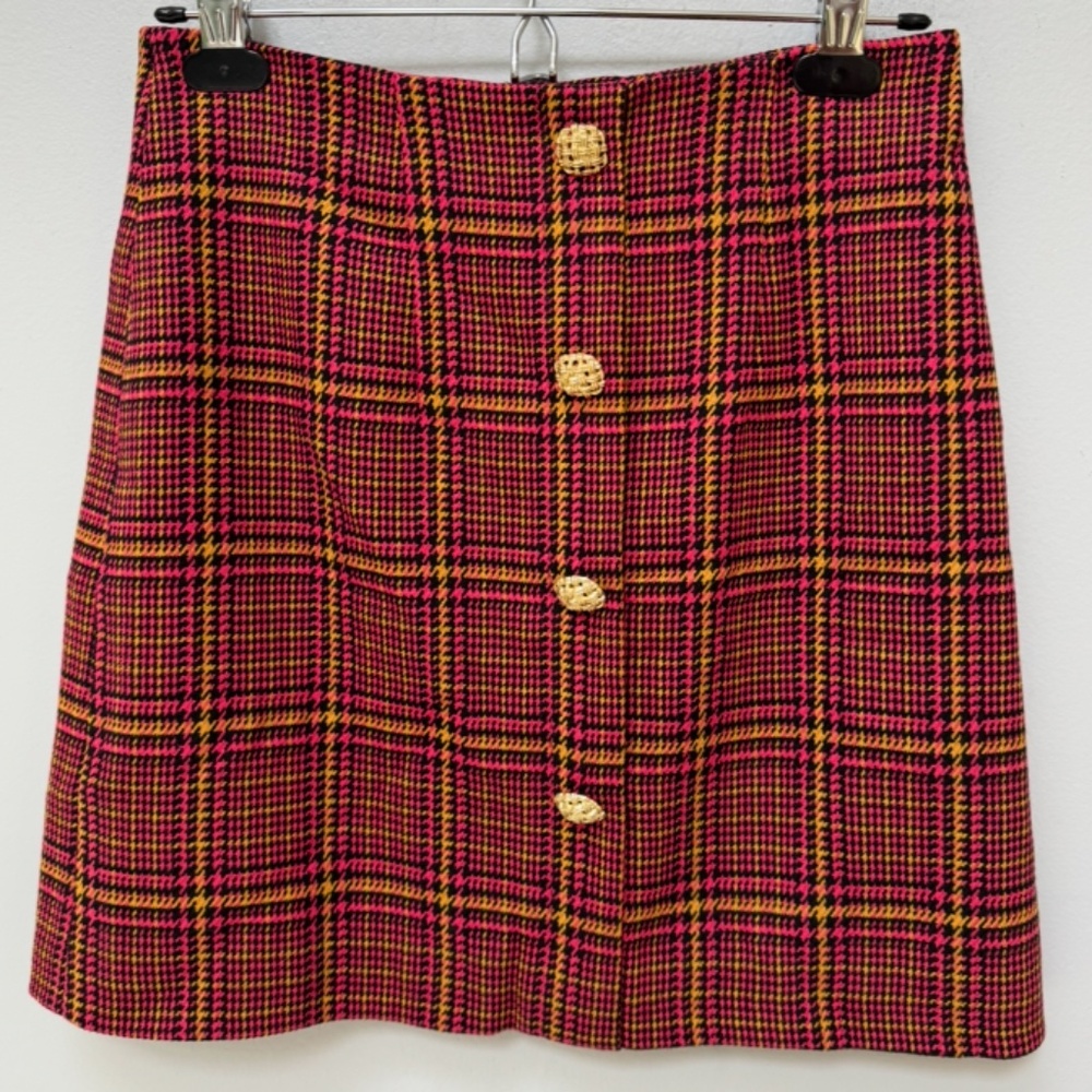 Red Plaid Mini Skirt in Small - Picture 2 of 5